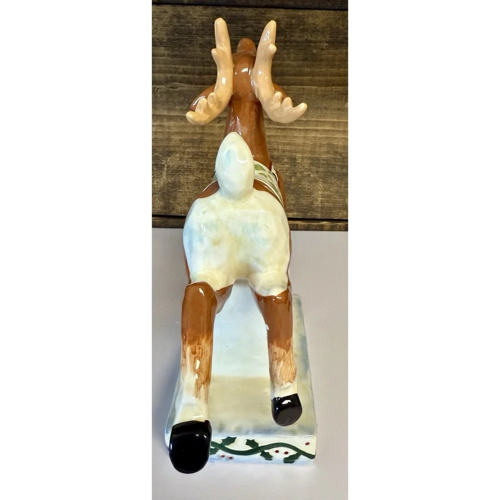 Jim Shore Holiday‎ Traditions Reindeer Candle Holders Pair w/ Original Boxes